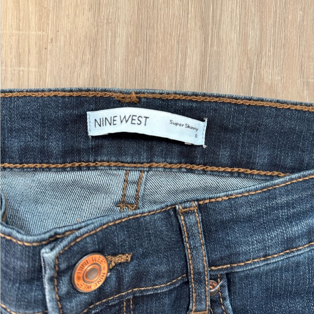 NWT Nine West Dark Blue Skinny Jeans - Picture 3 of 5